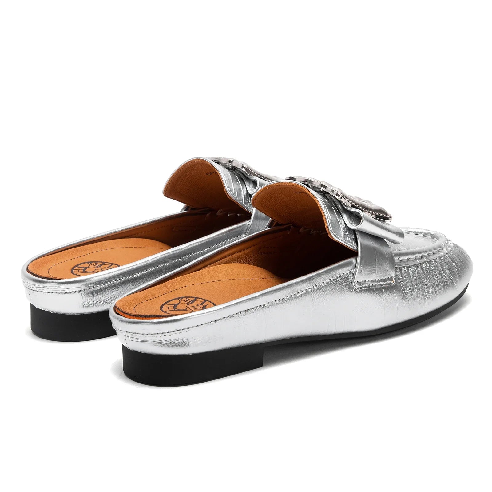 Luxury brand slippers patent technology balance bottom leather casual shoes temperament girls shoes 35-39 European size