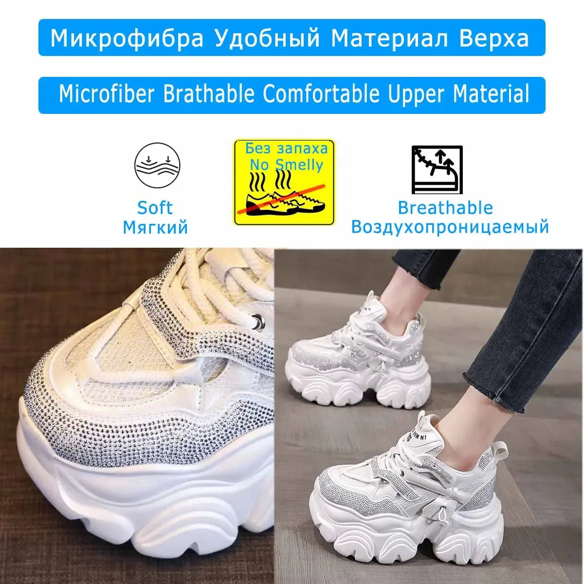 Koznoy 10cm Air Mesh Microfiber Leather Vulcanize Platform Wedge Flats Comfy Summer Chunky Sneaker Hollow Women Sandals Shoes