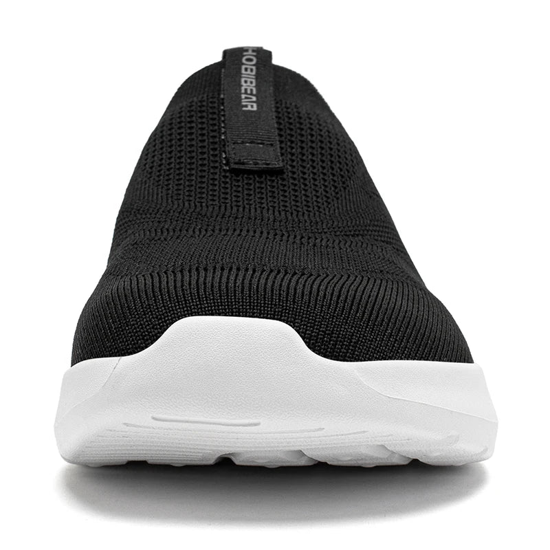 HOBIBEAR Unisex Running Shoes Wide Toe Comfortable Non Slip Sneakers Mesh Breathable Slip On Walking Shoes