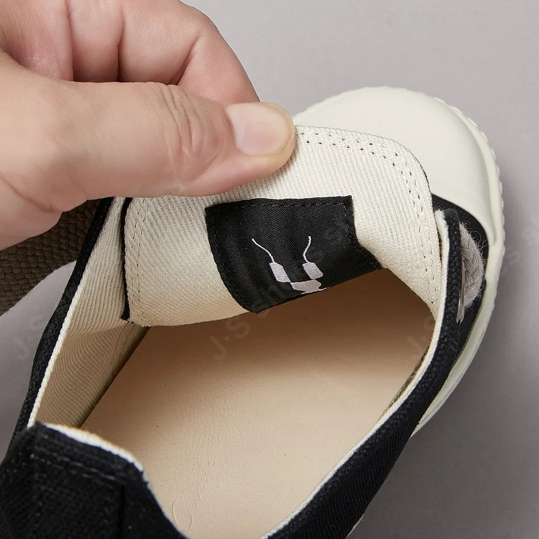 Brand Men Shoe R-o Women Sneakers Black Canvas Low Top Casual Sneaker Thick Sole Jumbo Laces Luxury Flat Shoes Boots
