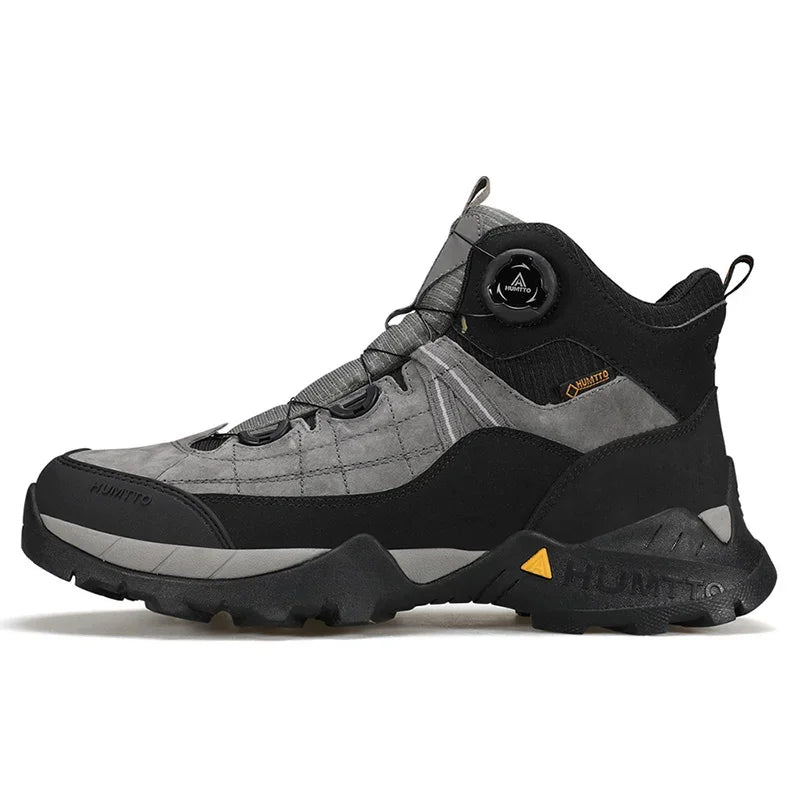 HUMTTO Breathable Trekking Boots Genuine Leather Hiking Shoes for Men Outdoor Men's Sports Shoes Non-slip Winter Safety Sneakers
