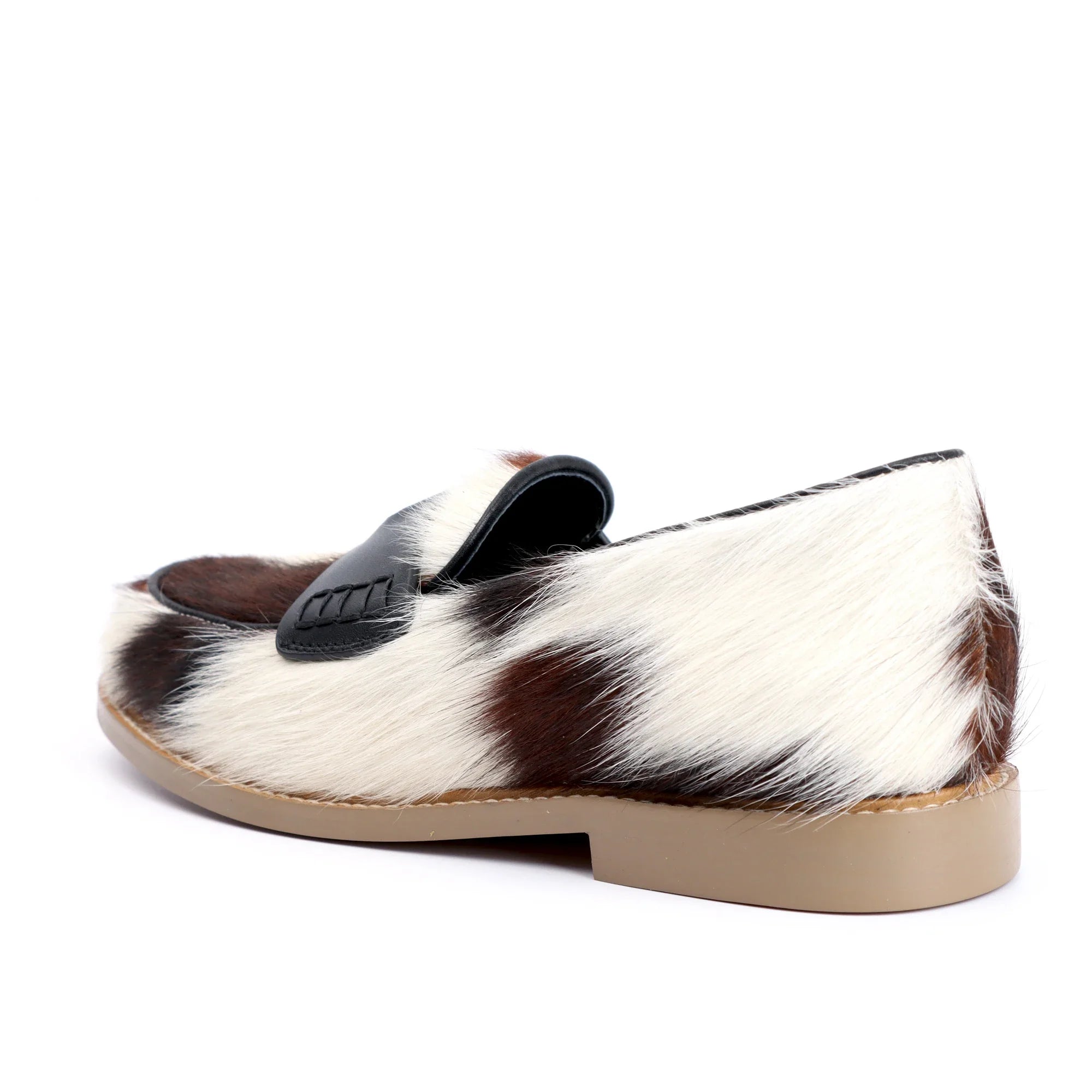 leather Calf Hair Loafers for Women Luxury Brand 2024 Slip on Penny Loafers Woman Flat Designer High Quality Shoes