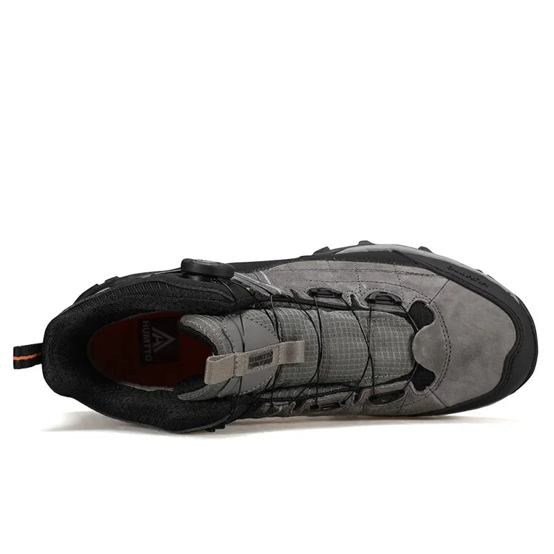 HUMTTO Breathable Trekking Boots Genuine Leather Hiking Shoes for Men Outdoor Men's Sports Shoes Non-slip Winter Safety Sneakers