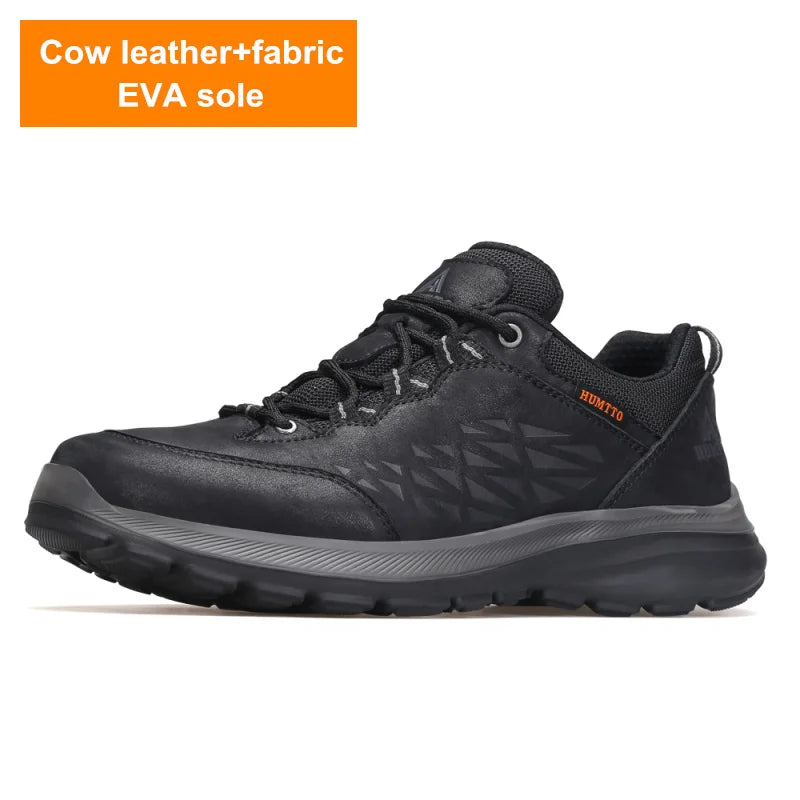 HUMTTO Leather Casual Boots for Men Luxury Designer Hiking Shoes Outdoor Climbing Trekking Sneakers Mens Sports Walking Man Shoe