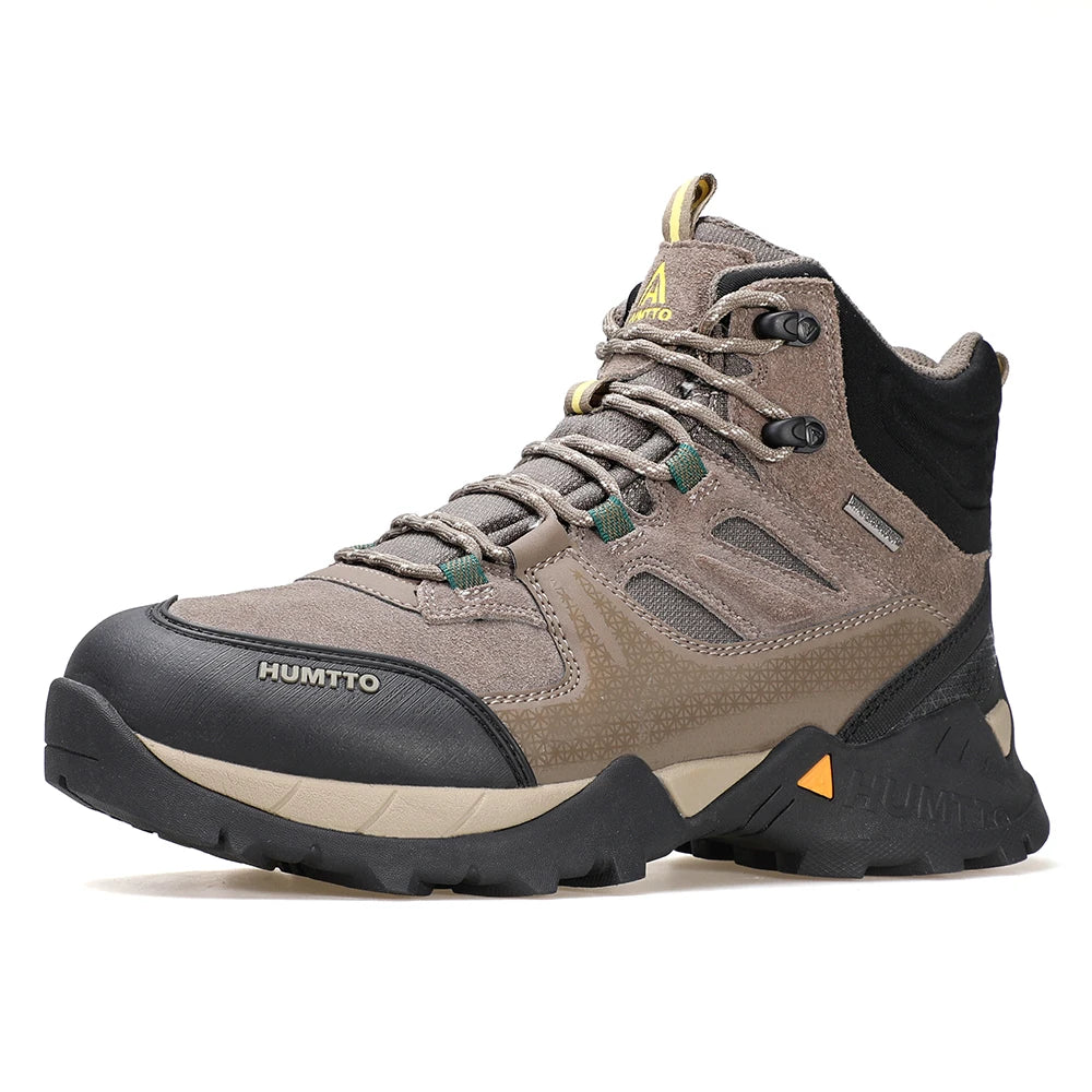 HUMTTO Waterproof Hiking Boots Luxury Designer Outdoor Trekking Shoes for Men Climbing Sneakers Leather Safety Mens Ankle Boots