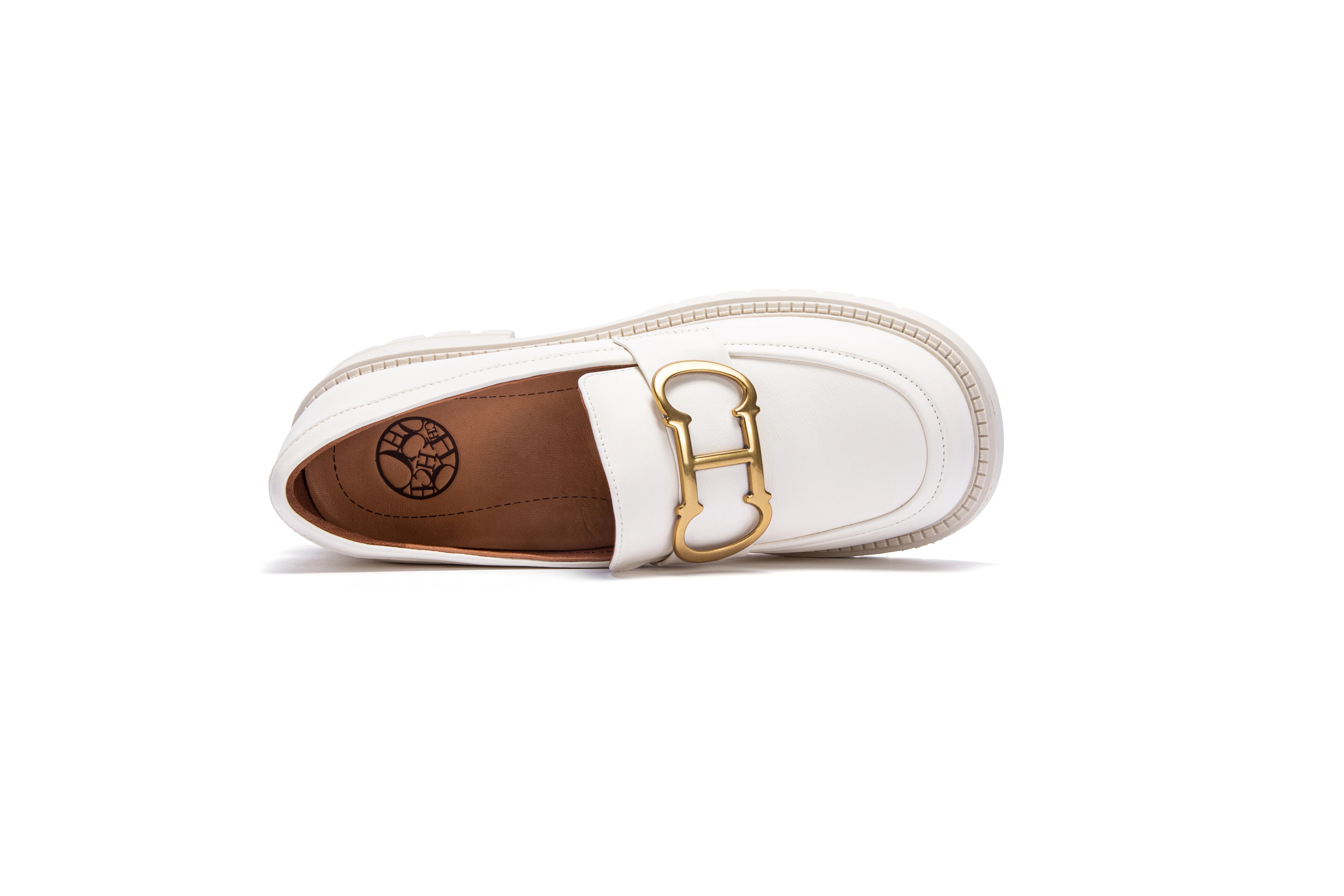 Balance Shoes Technology Orthopedic Women's Shoes Thick Single Shoes Casual Shoes Beige Beige Leather Loafers