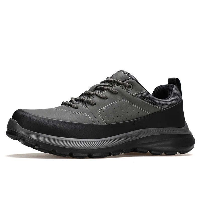 HUMTTO Leather Hiking Shoes Non-slip Men's Sports Shoes Outdoor Safety Walking Sneakers for Man Breathable Trekking Boots Men