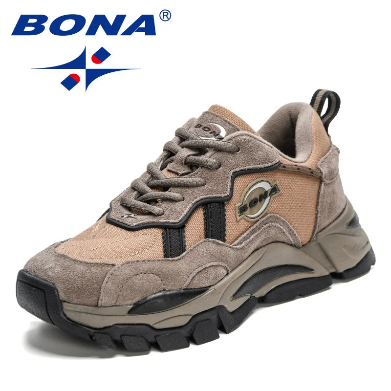 BONA 2023 New Designers Sneakers Man Classic Fashion Comfortable Walking Shoes For Men Breathable  Comfy Classics Running Shoes