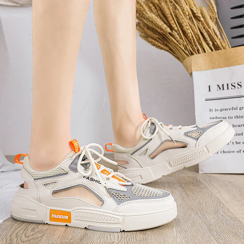 STRONGSHEN Men Casual Shoes Summer Breathable Mesh Beach Sandals Outdoor Non-slip Sneakers Fashion Sport Shoes Zapatillas