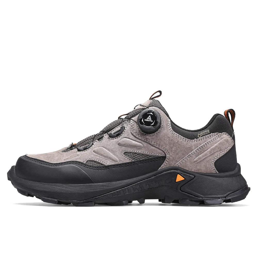 HUMTTO Leather Trekking Shoes Luxury Designer Hiking Boots Mens Outdoor Climbing Sneakers for Men Sports Safety Work Man Sneaker