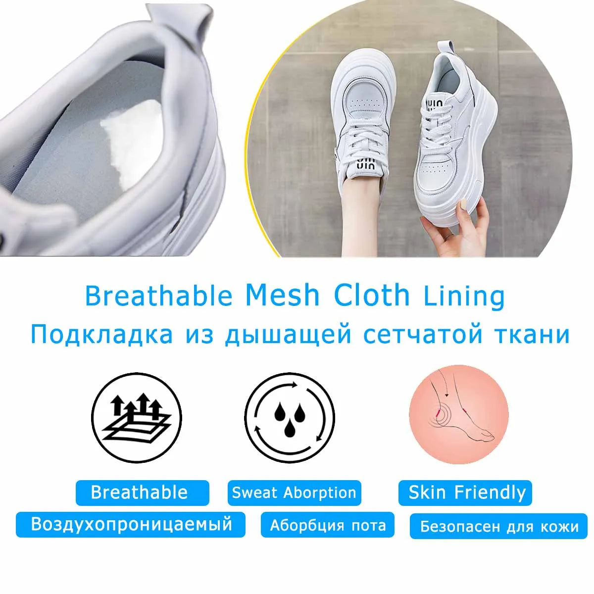 Fujin 9cm Genuine Leather Women Spring Platform Wedge Autumn Sneakers Chunky Comfy Shoes Heels Women Fashion Breathable Ladies