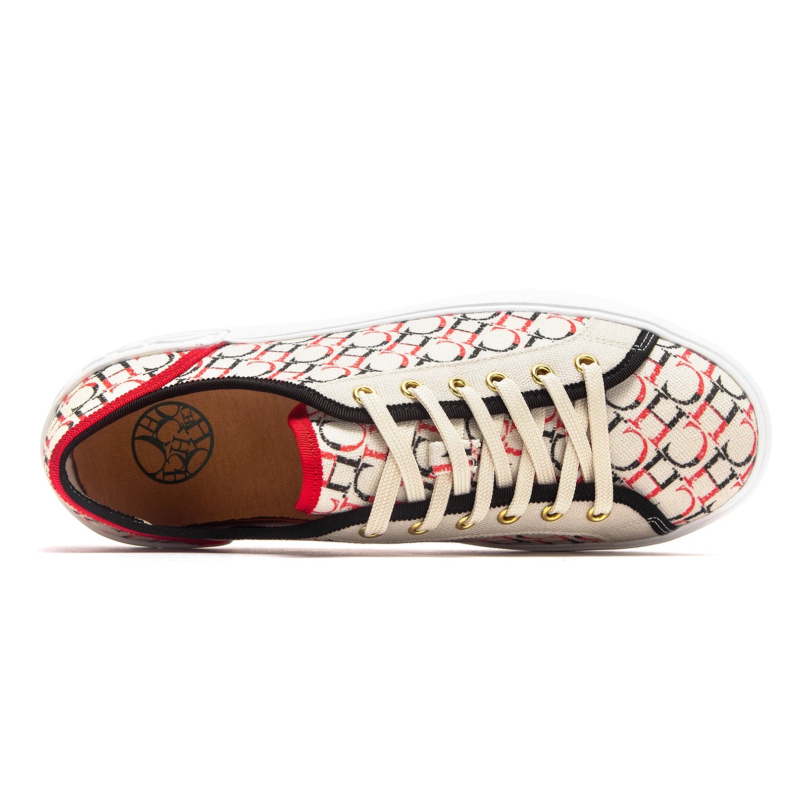 Shoes for woman Luxury brand canvas shoes girls' casual shoes, lace-up flat sneakers student-style lettered casual shoes