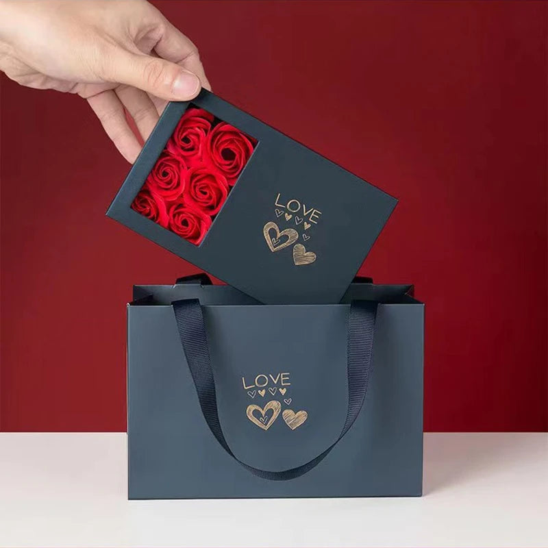 Romantic Jewelry Box Eternal Rose Gift Boxes Valentine's Mother's Day Birthday Wedding Gift Packaging Box Delicate Necklace Box
