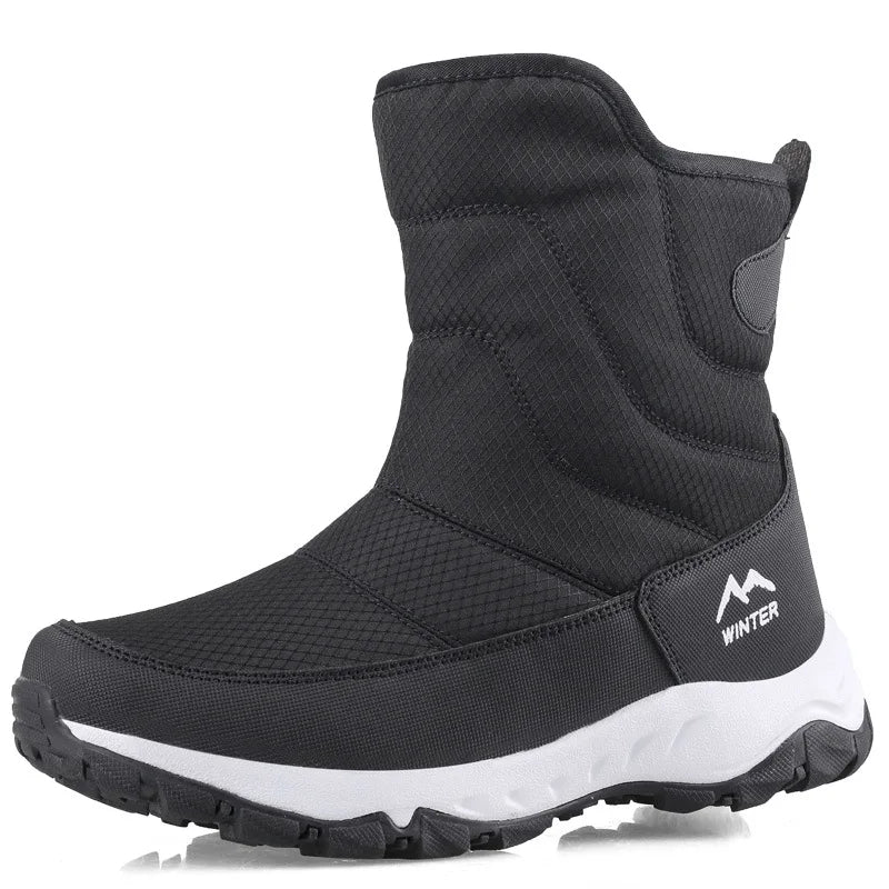 Brand Men Boots Winter Waterproof Snow Boots Unisex High Top Keep Warm Plus Outdoor Ankle Boots Male Cotton Casual Sneakers