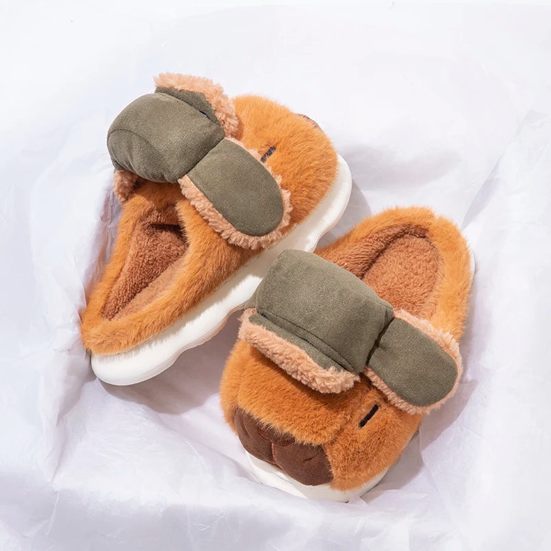 Slippers Men Bedroom Non-slip House Women Shoes Soft Warm Plush Indoor Loafers Fashion Funny Gift Cute House Shoes Unisex