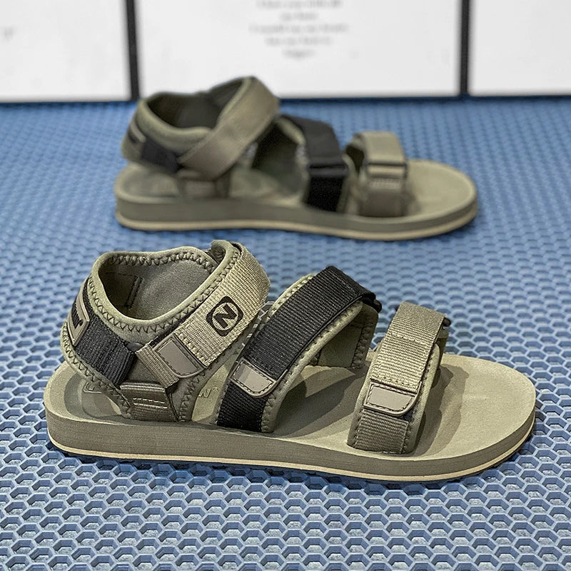 Mens Flat Gladiator Sandals Open Shoes Rome Shoes Summer Casual Sandal Adjustable Breathable Lightweight Plus Big Size 50 51 52