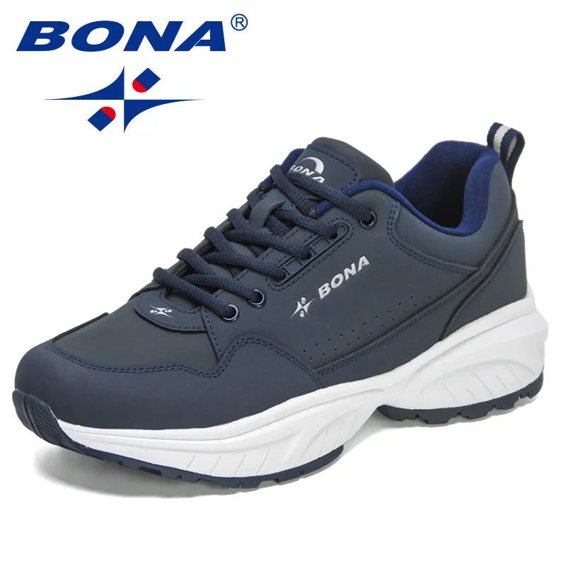 BONA 2022 New Designers Running Shoes Casual Sneakers Men Sport Shoes Lightweight Athletic Shoes Man Walking Jogging Footwear