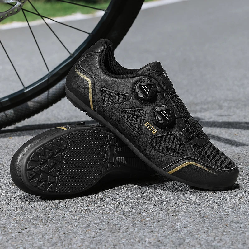 Non Lock Cycling shoe man with Cleat Shoes MTB Flat pedal bicycle shoes Outdoor Sports Speed Indoor Mountain Bike Shoes woman