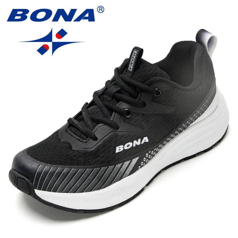 BONA Men's Running Shoes Shock Absorber Anti-Slip Men's Shoes Breathable Men's