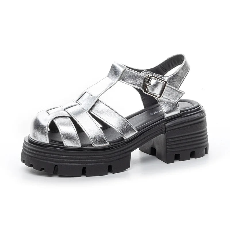 Fujin 7cm Patent Synthetic Microfiber Leather Chunky Sneakers Slippers Platform Wedge Sandals Slipper Flats Pumps Women Shoes