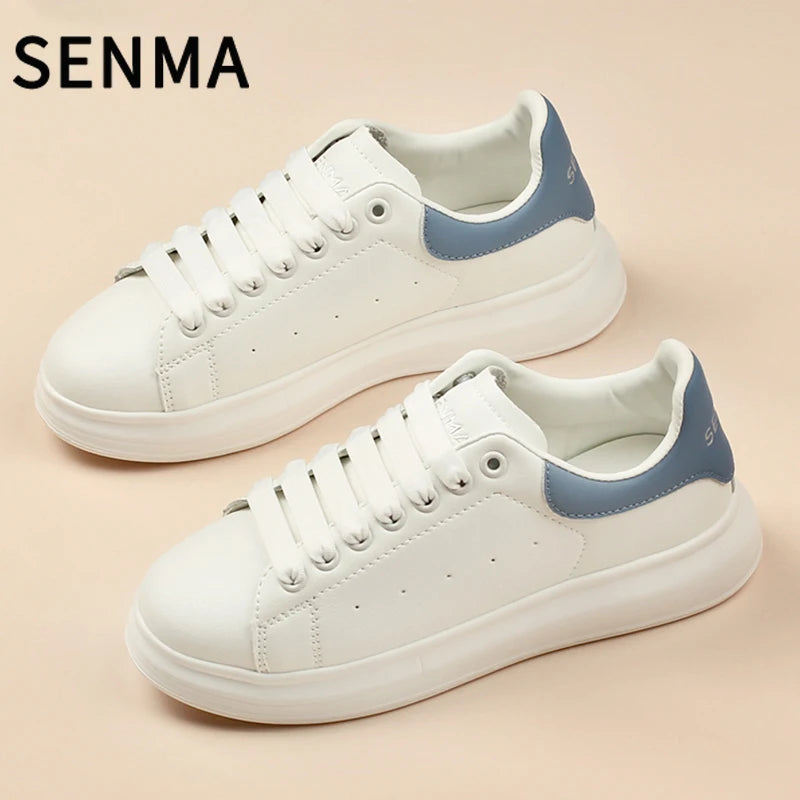 SENMA Men's Fashion Sneakers Women Low Top Walking Shoes Daily Comfortable Casual Lace-up Non Slip Tennis Sneakers Skate Shoes
