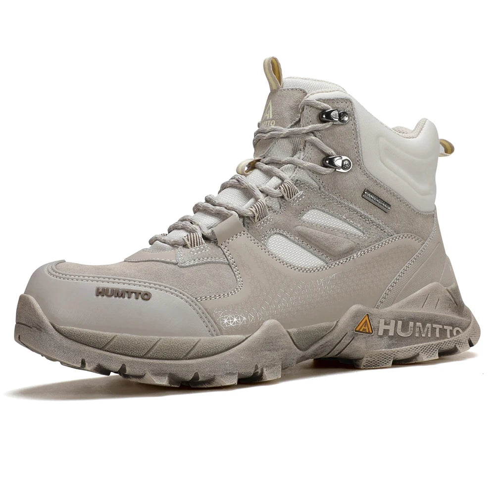 HUMTTO Waterproof Hiking Boots Luxury Designer Outdoor Trekking Shoes for Men Climbing Sneakers Leather Safety Mens Ankle Boots
