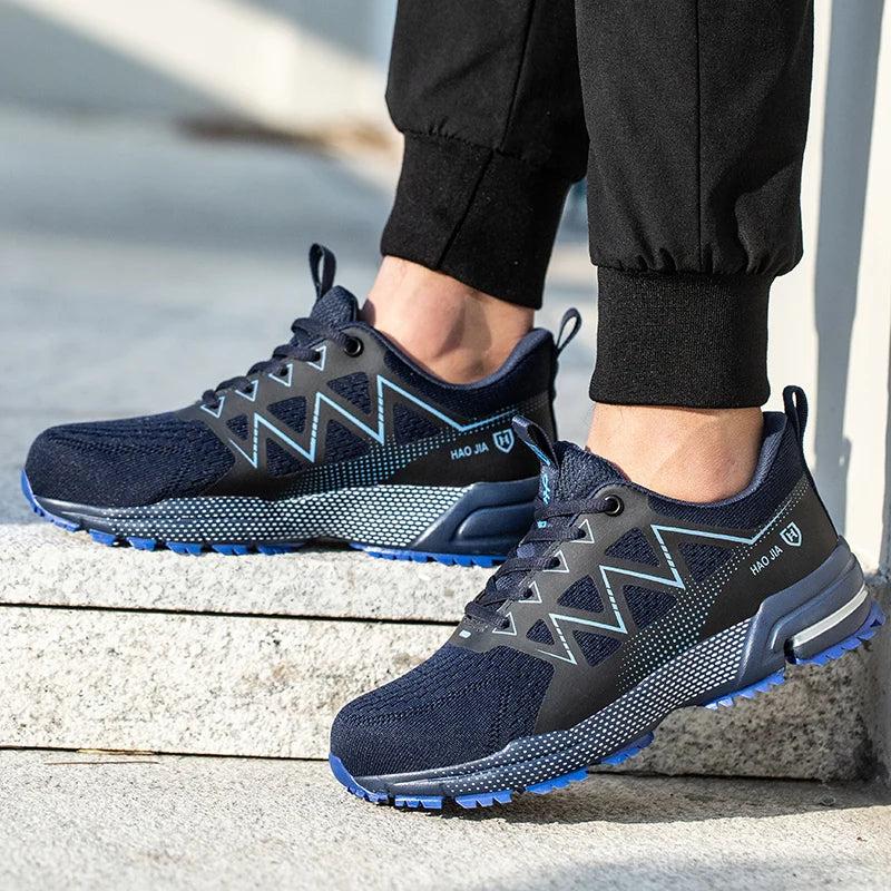Lightweight Safety Shoes Men Steel Toe Sneaker Anti-stab Anti-smash Work Safety Boots Fashion Man Work Shoes Protective Footwear