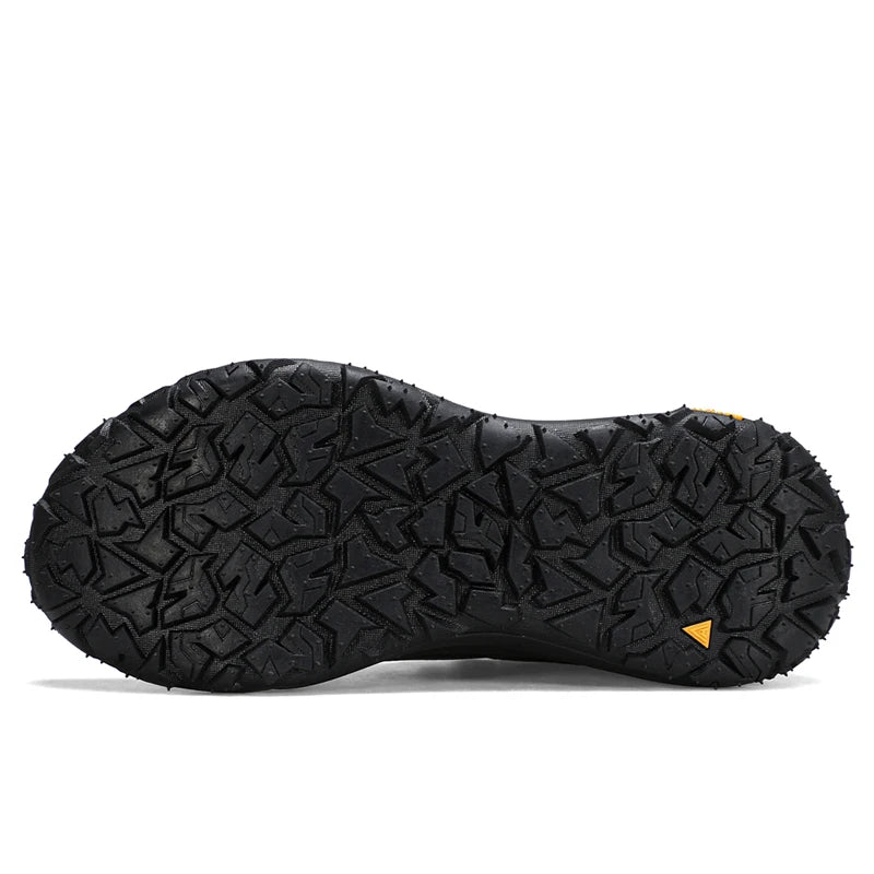 HUMTTO Breathable Trekking Boots Outdoor Men's Sports Shoes Non-slip Hiking Shoes for Men Leather Safety Walking Sneakers Man