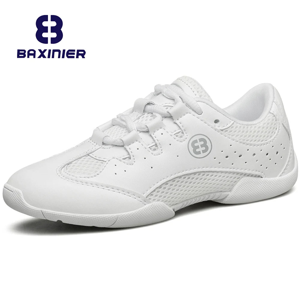 BAXINIER Girls Cheer Shoes White Cheerleading Dance Sneakers for Women Youth ShoolAthletic Training Tennis Shoes Walking Shoes