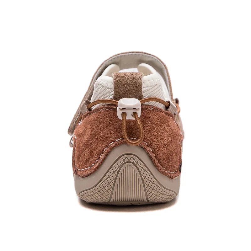 DRKANOL 2025 Fashion Mixed Colors Summer Air Mesh Shoes Women Breathable Shallow Hook And Loop Casual Single Flat Shoes H65711J