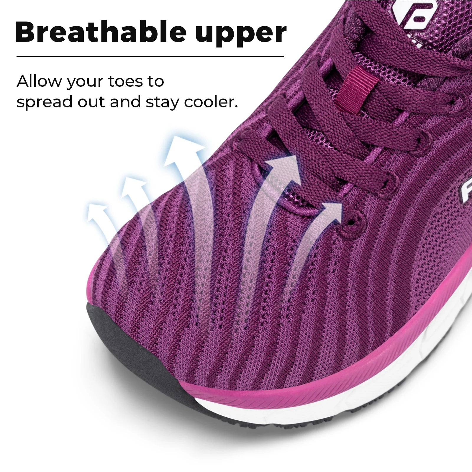 FitVille Women'S Wide Toe Box Shoes Breathable Extra Wide Running Shoe Lightweight For Swollen Feet With Cushioned Relief Pain