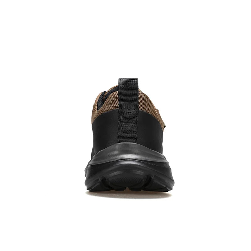 HUMTTO Leather Hiking Shoes Non-slip Men's Sports Shoes Outdoor Safety Walking Sneakers for Man Breathable Trekking Boots Men
