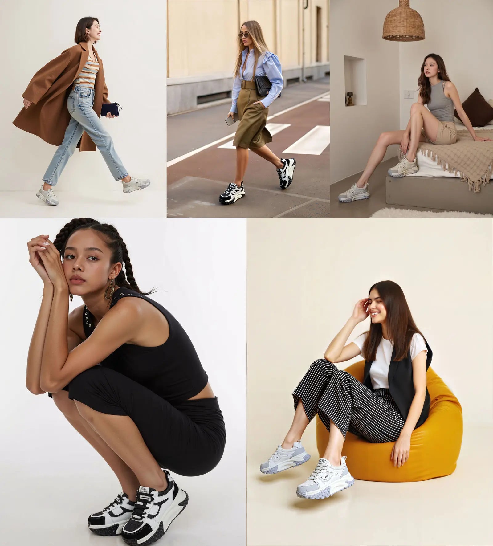 Fujin 7cm Platform Sneakers Microfiber Leather Cushioning Vulcanized Chunky Hidden Heel Comfy Breathable Women Spring Sneakers