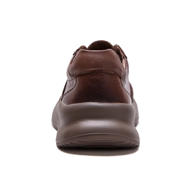 DRKANOL Women Thick Bottom Shoes Spring Autumn Lace-Up Casual Sneakers Quality Genuine Cow Leather Handmade Retro Platform Shoes