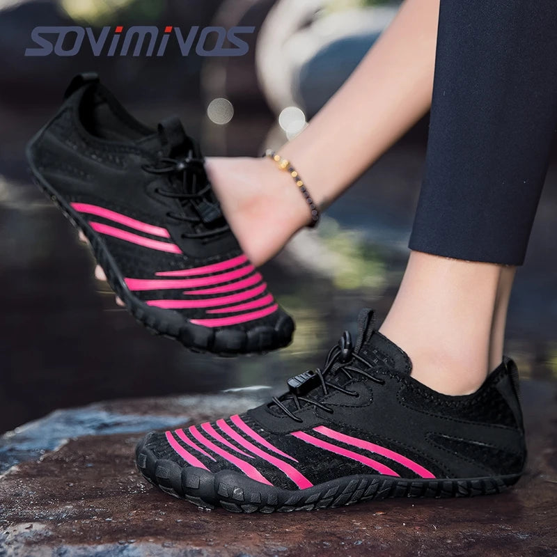 Men's Trail Running Sneakers, Lightweight Athletic Zero Drop Barefoot Shoes Non Slip Outdoor Walking Minimalist Shoes for Women