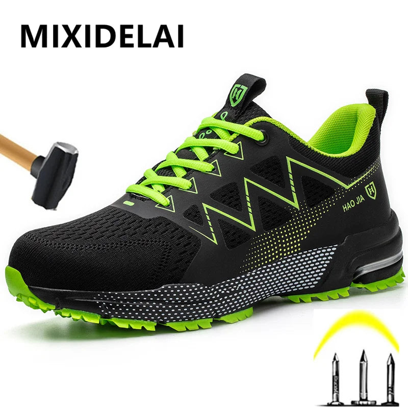 Lightweight Safety Shoes Men Steel Toe Sneaker Anti-stab Anti-smash Work Safety Boots Fashion Man Work Shoes Protective Footwear