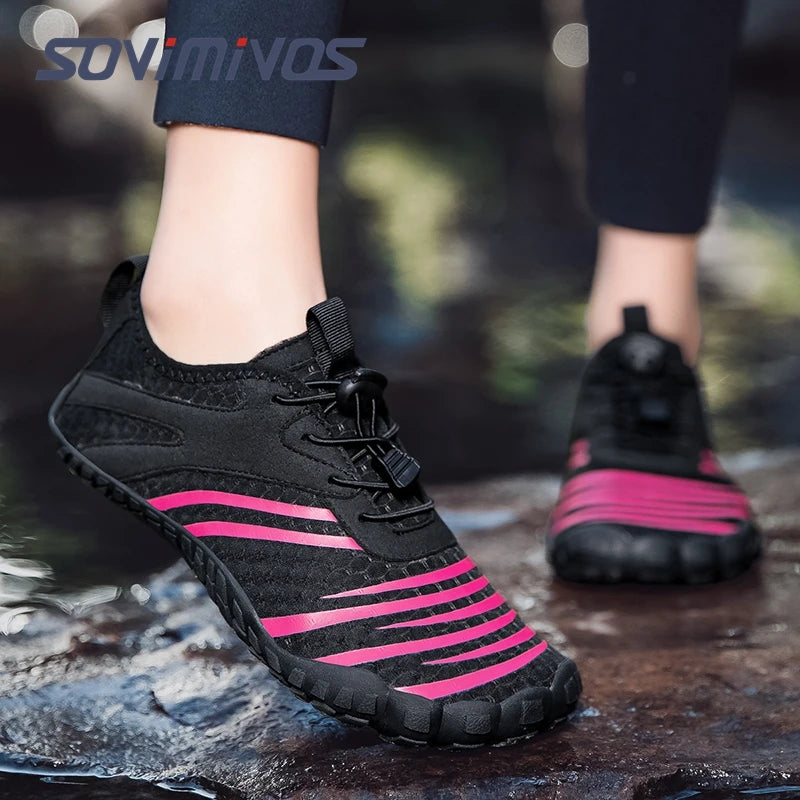 Men's Trail Running Sneakers, Lightweight Athletic Zero Drop Barefoot Shoes Non Slip Outdoor Walking Minimalist Shoes for Women