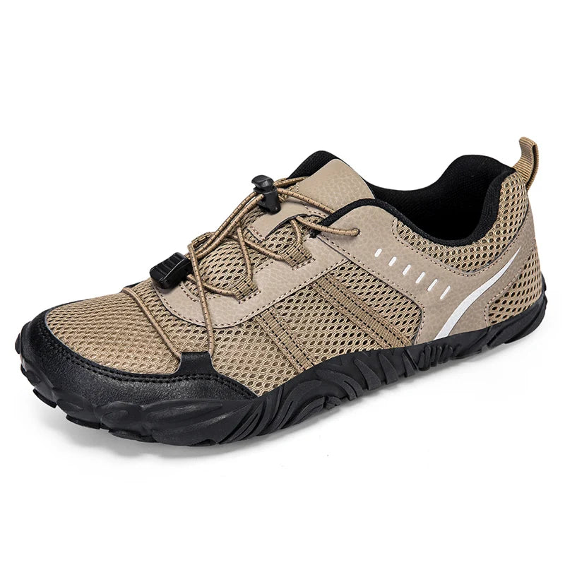 STRONGSHEN Men Hiking Shoes Outdoor Breathable Non-slip Mountain Climbing Sport Men Lace-Up Walking Hunting Trekking Sneakers