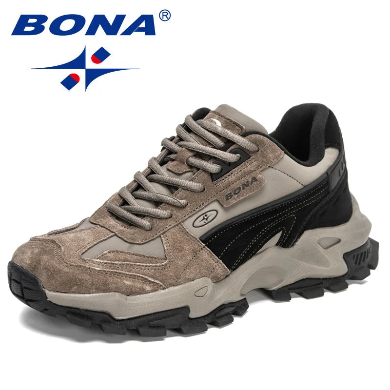 BONA 2023 New Designers Athletic Breathable Footwear Running Shoes Men Comfortable Sneakers  Man Zapatillas Walking Jogging Shoe