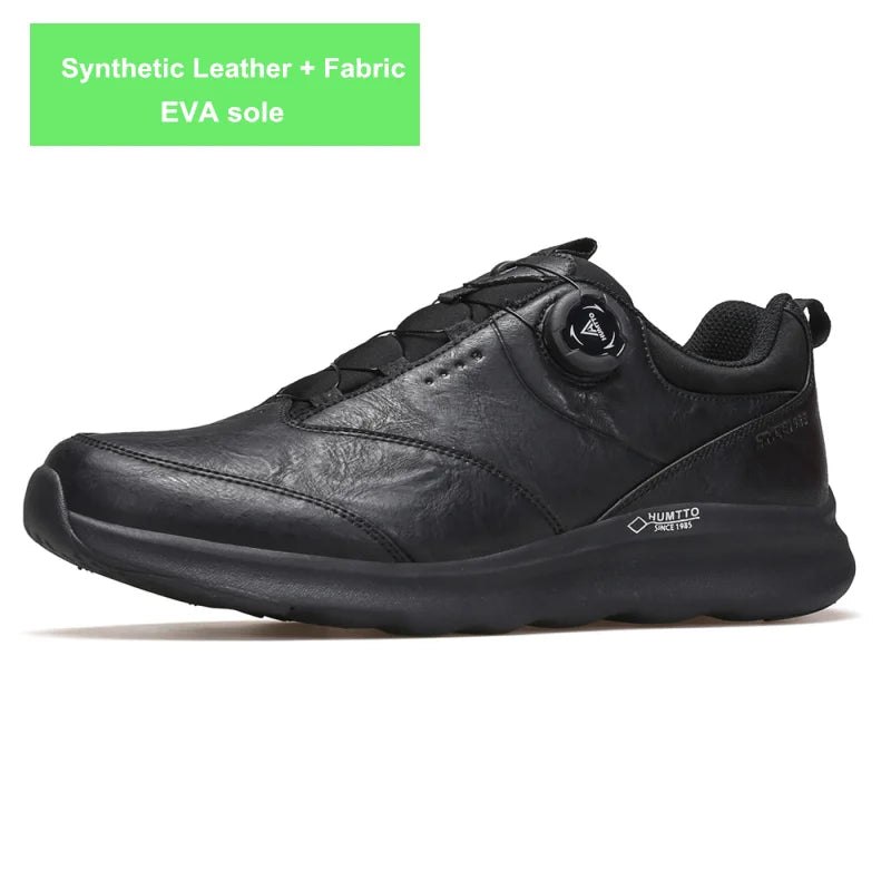 HUMTTO Leather Trekking Shoes Luxury Designer Hiking Boots Mens Outdoor Climbing Sneakers for Men Sports Safety Work Man Sneaker