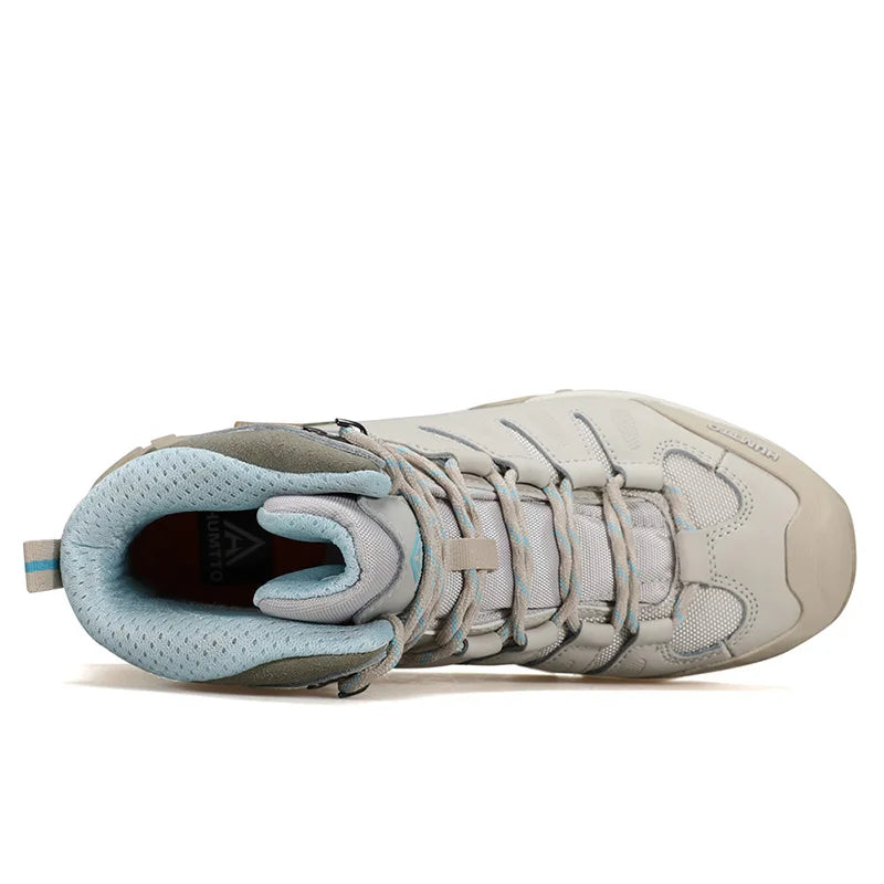 HUMTTO Hiking Boots Leather Women's Sports Shoes Non-slip Winter Outdoor Safety Sneakers Breathable Trekking Shoes for Women