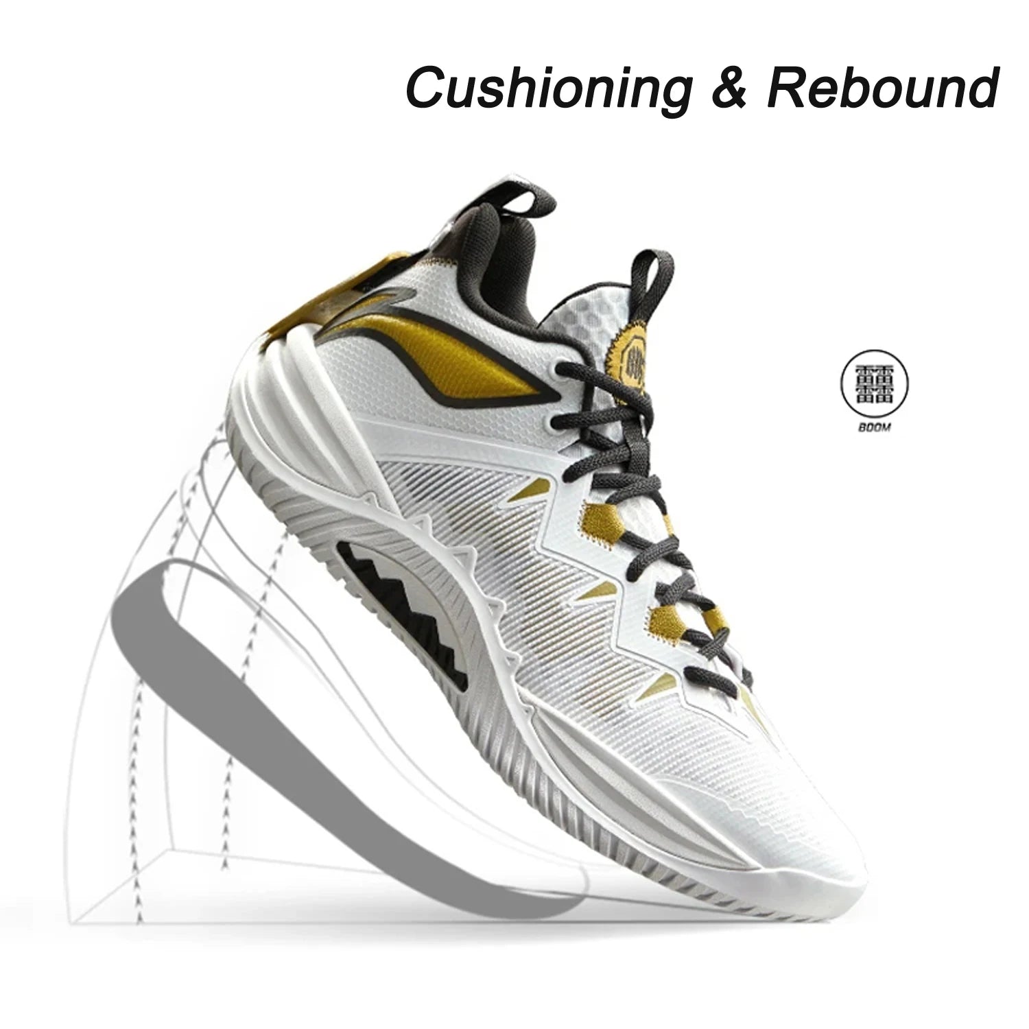 Li-Ning Men BADFIVE STORM 2025 Outdoor Basketball Shoes BOOM Cushioning TUFF OS Wearable LiNing Sports Sneakers ABFV017