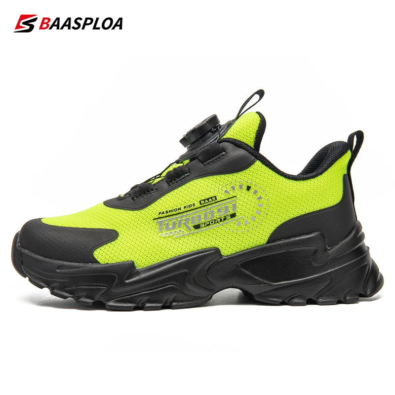 Baasploa Children Walking Shoes New Casual Mesh Lightweight Breathable Sneakers ﻿Kids Outdoor Fashion Non-slip Running Shoes