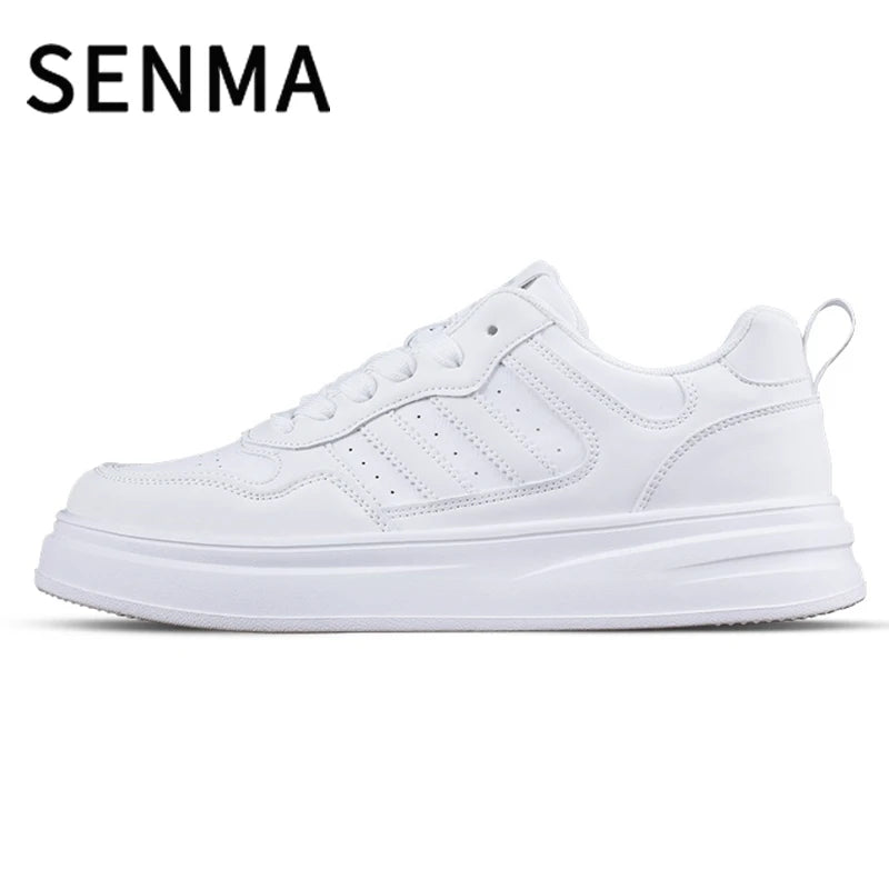 SENMA Men's Shoes Thick Soled Leather Small White Shoes Men's and Women's Trendy Shoes Board Shoes Casual Shoes Men's Sportswear