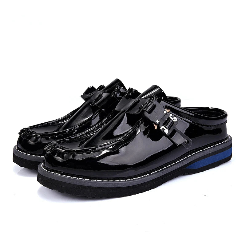 STRONGSHEN Men Clogs Slippers Fashion Brand Cow Suede Clogs Leather Cork Footbed Men Mules Outdoor Antiskid Men Beach Sandals