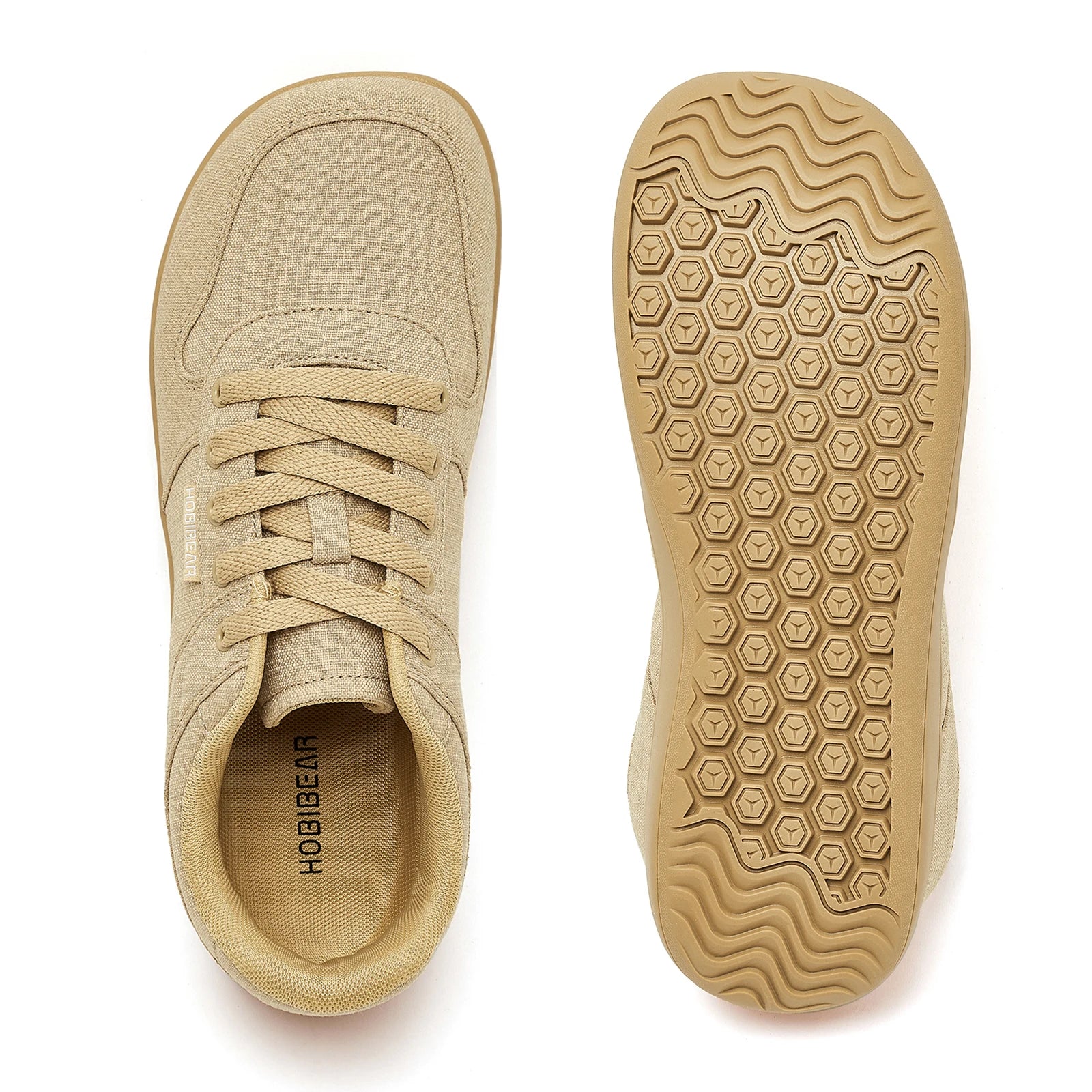 HOBIBEAR Unisex Barefoot Shoes for Men Women Wide Minimalist Walking Sneakers Lace-Up Outdoor Lightweight Running Shoes