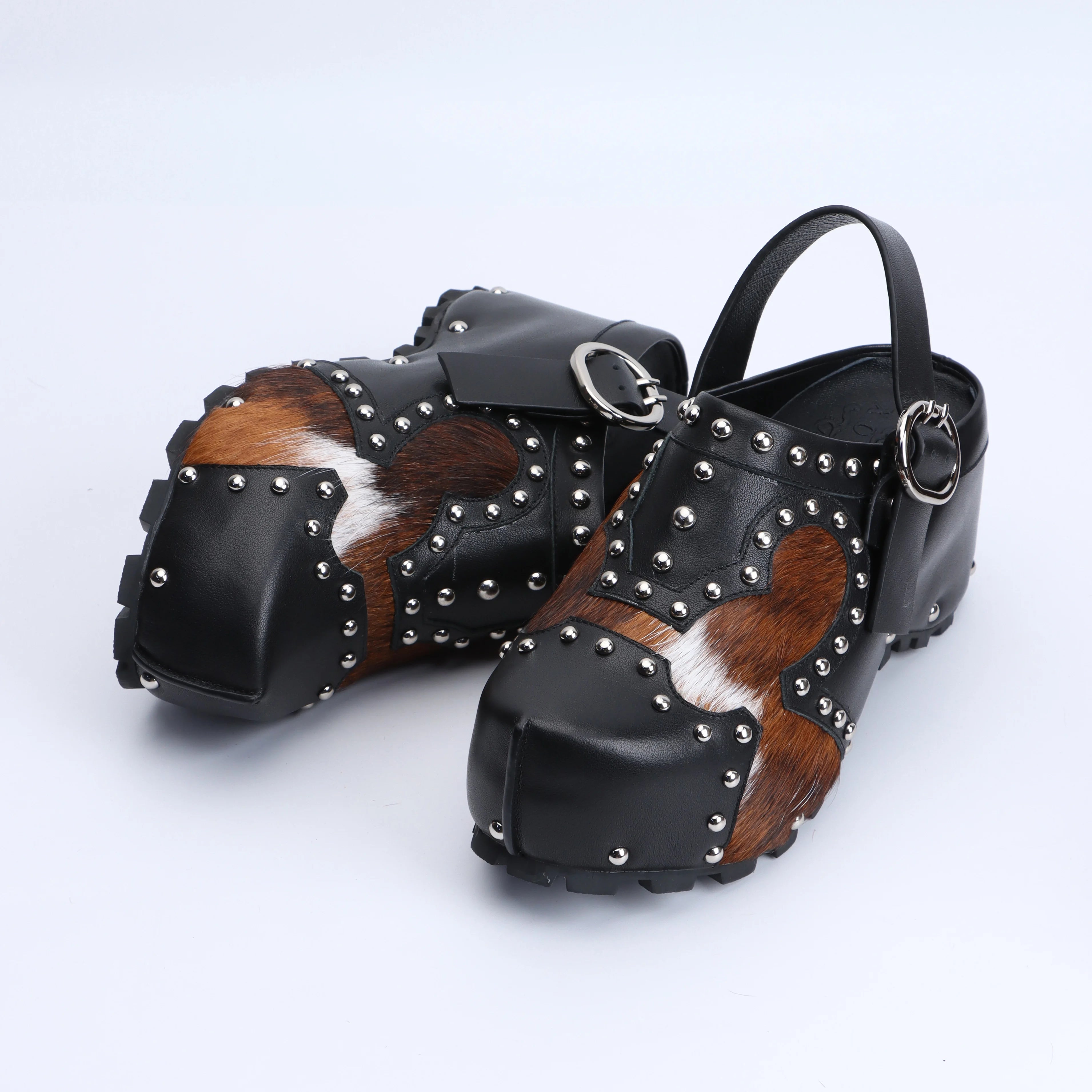 Luxury Designer Mule Sandals for Women,Handmade Lambskin&Cowhide Fur,Rubber Sole,Latex Insole,Trendy Summer Slides, Comfortable