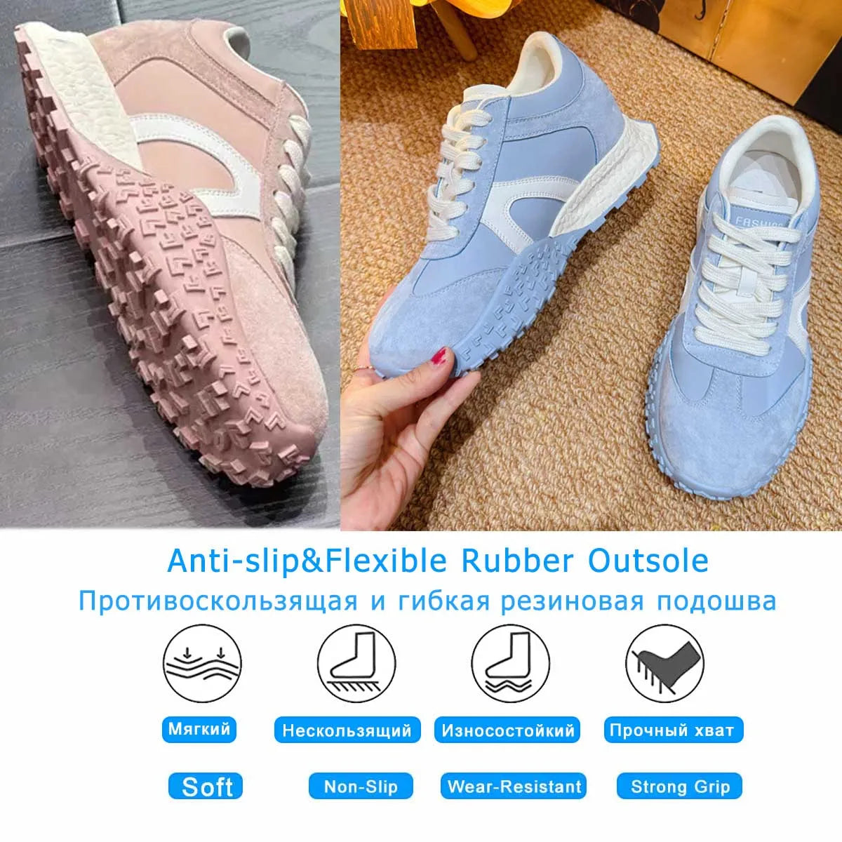 Fujin 7cm New Air Mesh Microfiber Suede Leather Flats Platform Wedge Shoes Spring Autumn Chunky Sneaker Fashion Women Vulcanize