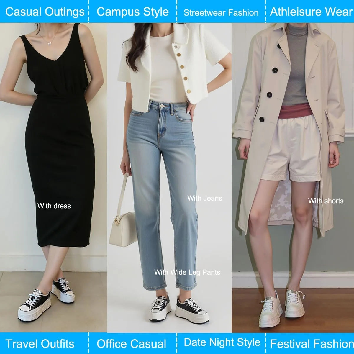 Fujin 9cm High Quality Microfiber Leather White Platform Sneakers for Women Wedge Heel Sneakers Shoes Comfy Casual Shoes Female