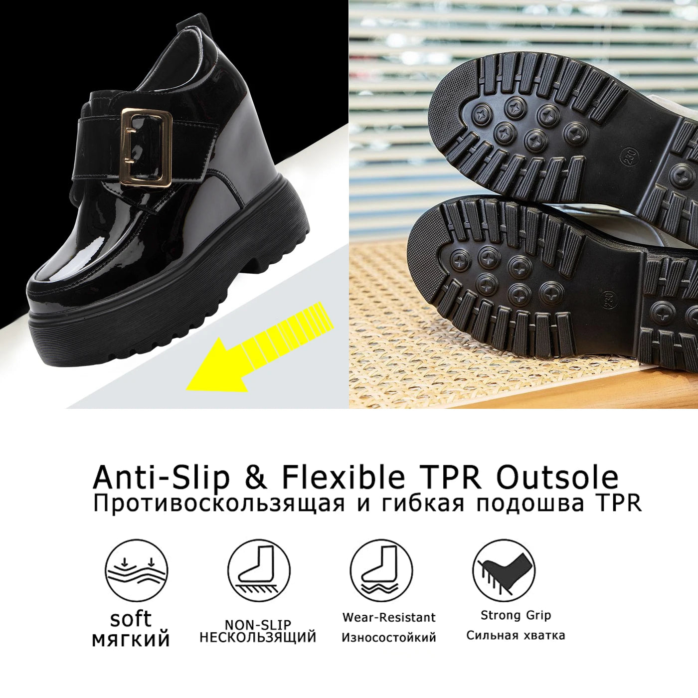 Fujin 11cm Genuine Leather Fashion Walking Height Increasing Loafers Ladies Casual Platform Wedge Women Slip on Shoes Slippers